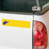West Virginia Blauw en Goud Bumpersticker (Op Truck)