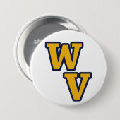 West Virginia Blue en Gold Pride Ronde Button 7,6 Cm (Voorkant /achterkant)