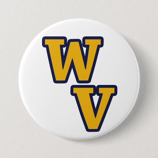 West Virginia Blue en Gold Pride Ronde Button 7,6 Cm (Voorkant)