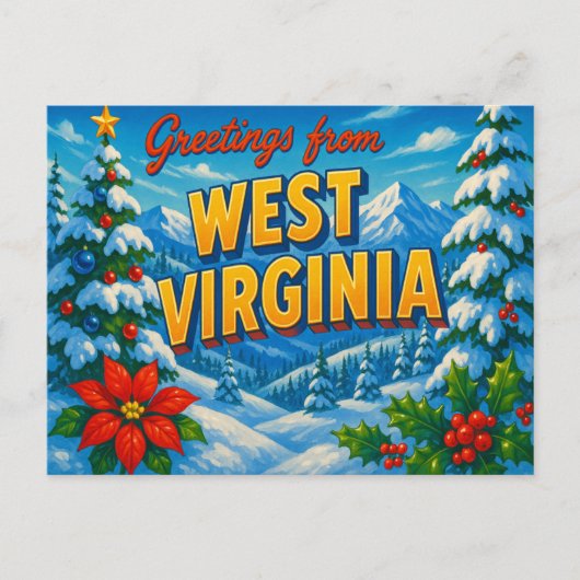 WEST VIRGINIA BRIEFKAART (Voorkant)