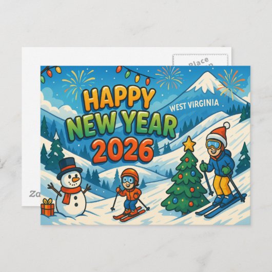 WEST VIRGINIA BRIEFKAART (Voorkant / Achterkant)