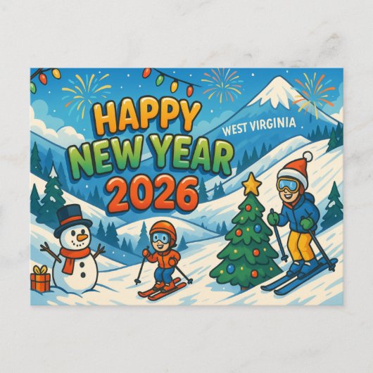 WEST VIRGINIA BRIEFKAART (Voorkant)