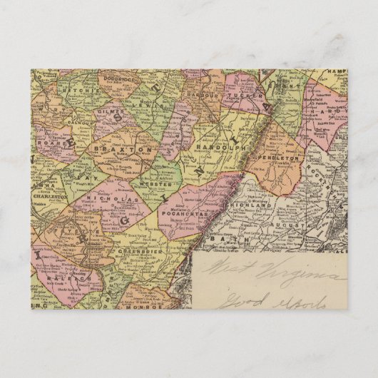 West Virginia Briefkaart (Voorkant)