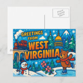 WEST VIRGINIA BRIEFKAART (Voorkant / Achterkant)