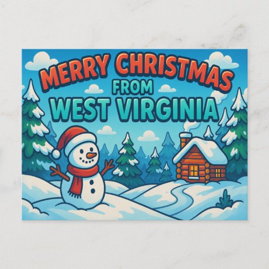 WEST VIRGINIA BRIEFKAART (Voorkant)