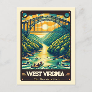 West Virginia    Briefkaart van patriottische gees