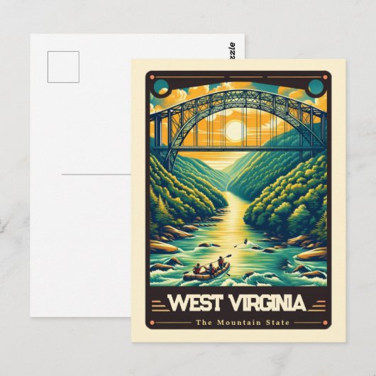West Virginia |  Briefkaart van patriottische gees (Voorkant / Achterkant)