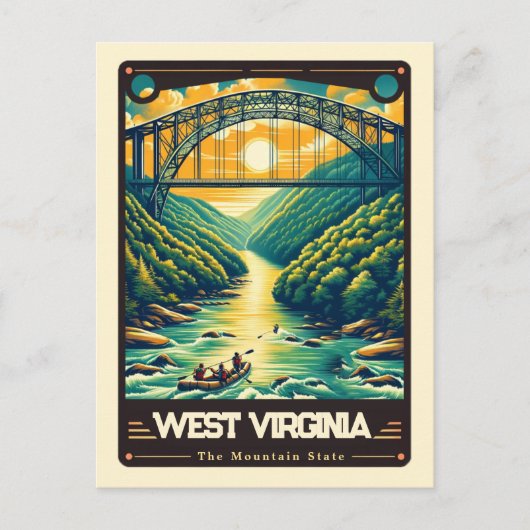 West Virginia |  Briefkaart van patriottische gees (Voorkant)
