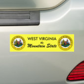 West Virginia Bumpersticker (Op auto)