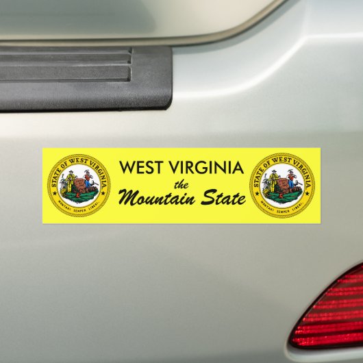 West Virginia Bumpersticker (Op auto)