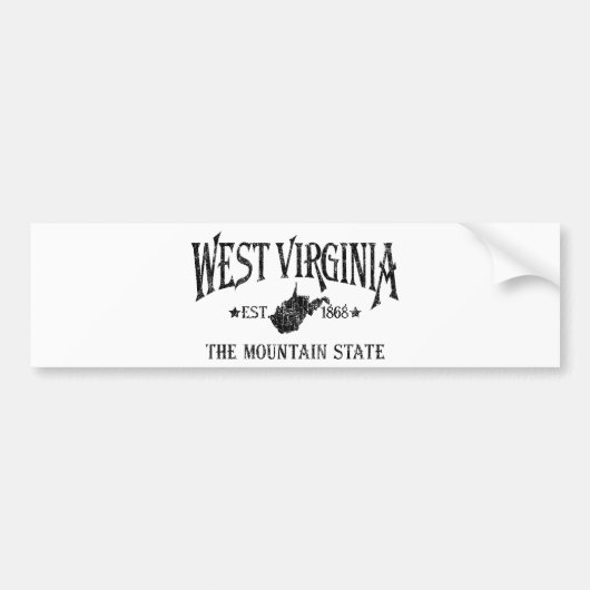 West Virginia Bumpersticker (Voorkant)