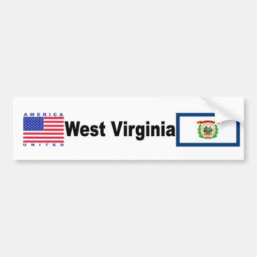West Virginia Bumpersticker (Voorkant)