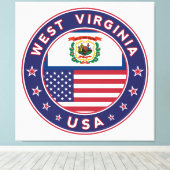 West Virginia Canvas Afdruk (Insitu (Houten vloer))