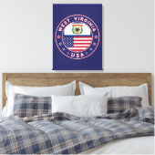 West Virginia Canvas Afdruk (Insitu (Slaapkamer))