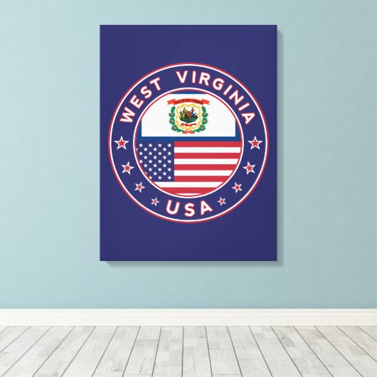 West Virginia Canvas Afdruk (Insitu (Houten vloer))