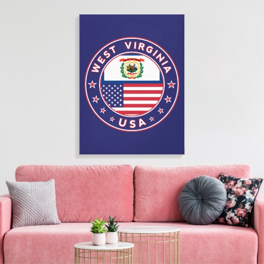 West Virginia Canvas Afdruk (Insitu (Woonkamer))