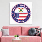 West Virginia Canvas Afdruk (Insitu (Woonkamer))