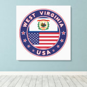 West Virginia Canvas Afdruk (Insitu (Houten vloer))