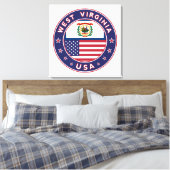 West Virginia Canvas Afdruk (Insitu (Slaapkamer))