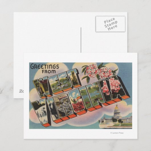 West Virginia (Capital Building) Briefkaart (Voorkant / Achterkant)