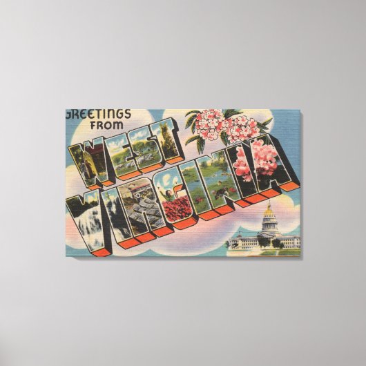 West Virginia (Capital Building) Canvas Afdruk (Voorkant)