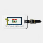 WEST VIRGINIA CHARLESTON MISSIE LDS CTR BAGAGELABEL (Voorkant horizontaal)