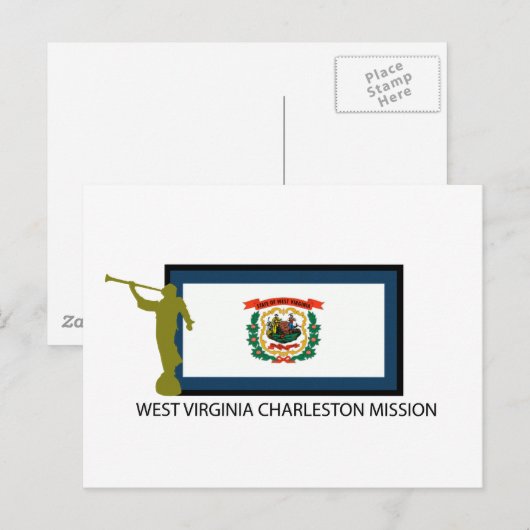 WEST VIRGINIA CHARLESTON MISSIE LDS CTR BRIEFKAART (Voorkant / Achterkant)