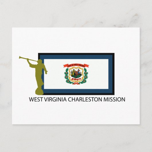 WEST VIRGINIA CHARLESTON MISSIE LDS CTR BRIEFKAART (Voorkant)