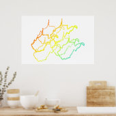 west virginia chill blur poster (Keuken)