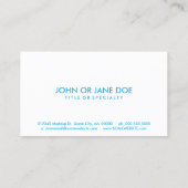 west virginia chill blur visitekaartje (Achterkant)