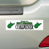 West Virginia Coalminer Bumpersticker (Op auto)