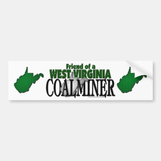 West Virginia Coalminer Bumpersticker (Voorkant)