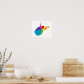 west virginia color burst poster (Keuken)