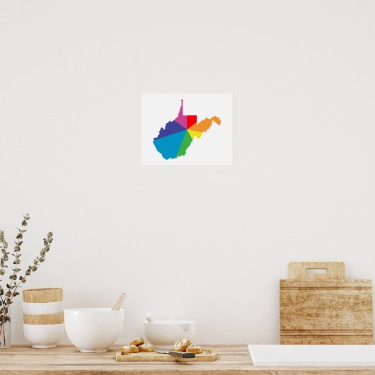 west virginia color burst poster (Keuken)