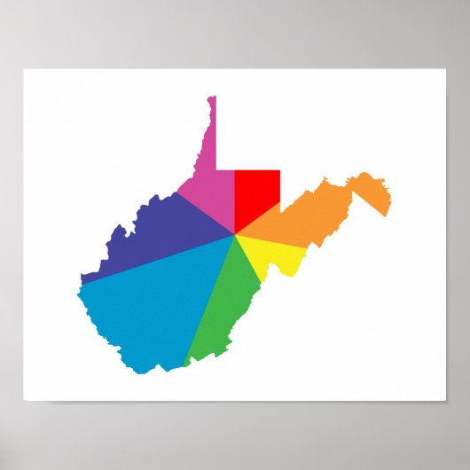 west virginia color burst poster (Voorkant)