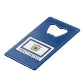 West Virginia Creditkaart Flessenopener (Voorkant Gekanteld)