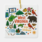West Virginia Custom Family Trip Christmas Keramisch Ornament (Voorkant)