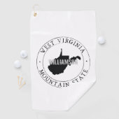 West Virginia Custom Golf Towel Golfhanddoek (Insitu)