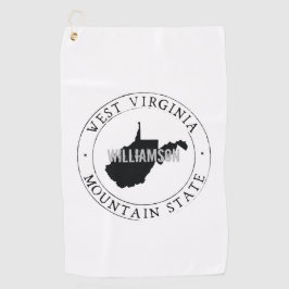 West Virginia Custom Golf Towel Golfhanddoek