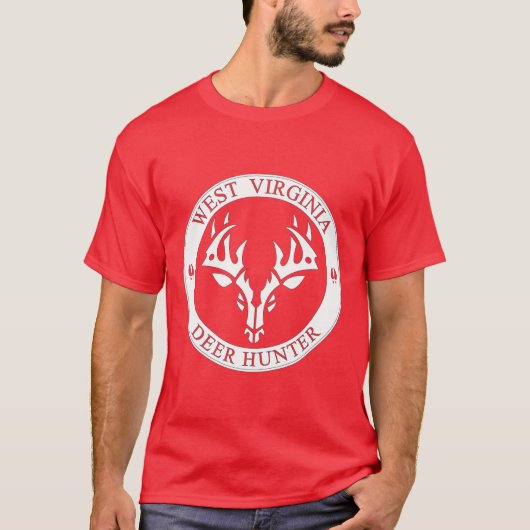 West Virginia Deer Hunter (wit) T-shirt (Voorkant)