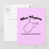 West Virginia - Een grote familie letterlijk Briefkaart (Voorkant / Achterkant)