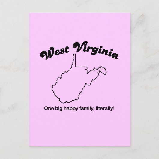 West Virginia - Een grote familie letterlijk Briefkaart (Voorkant)
