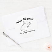 West Virginia - Een grote familie letterlijk Ronde Sticker (Envelop)