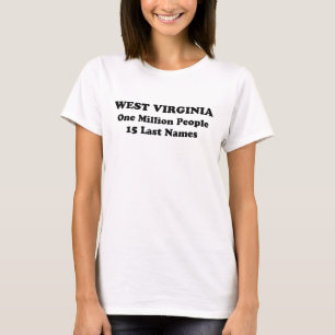 West Virginia een miljoen mensen 15 namen T-shirt