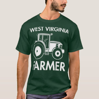 West Virginia Farmer  Mannen Tractor Boerderij Loc T-shirt