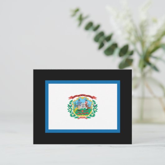 WEST VIRGINIA FLAG BRIEFKAART (Staand voorkant)