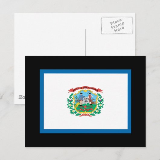 WEST VIRGINIA FLAG BRIEFKAART (Voorkant / Achterkant)