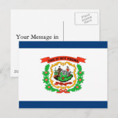 West Virginia Flag Briefkaart (Voorkant / Achterkant)