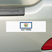 West Virginia Flag Bumpersticker (Op auto)