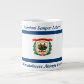 West Virginia Flag en Motto 20 oz Mok (Voorkant)